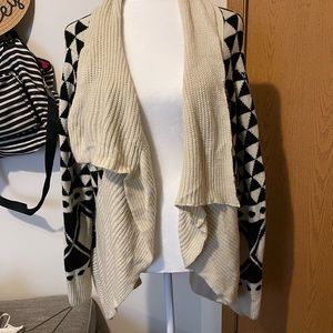 Aztec print cardigan